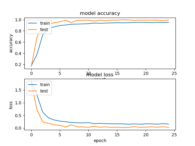 Figura 4: resultados del entrenamiento y de las predicciones