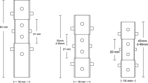 Esquema dimensional del Stent Estenosis Traqueal
