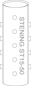 Esquema dimensional del Stening Traqueal