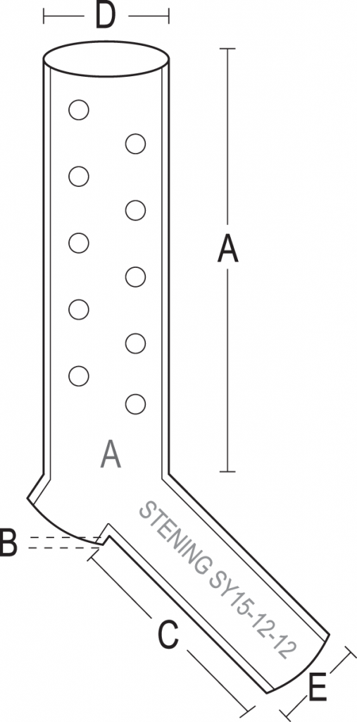 Esquema dimensional do Stening&reg; Y Oclusivo