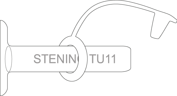 Esquema dimensional del Tutor de Traqueostomía TU