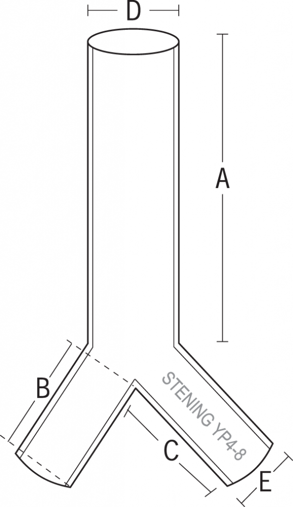Esquema dimensional del Stening&reg; Y Pedi&aacute;trico