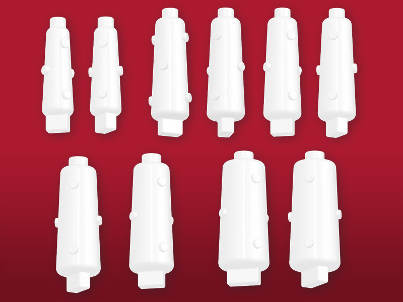 Spigot br&ocirc;nquico maci&ccedil;o de silicone radiopaco Stening&reg; Maci&ccedil;o (MS10)